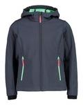 CMP Girl Softshell Fix Hood Jacket (3A29385N) asphalt/menta