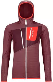 Ortovox Fleece Grid Hoody W mountain rose