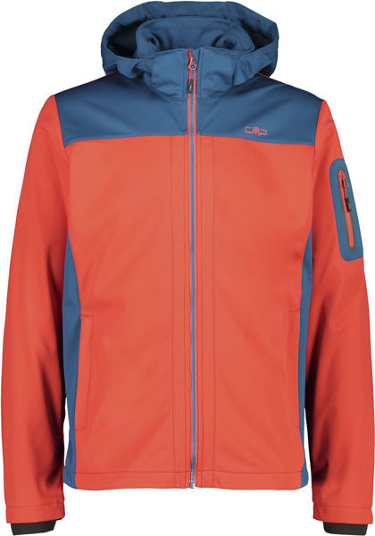 CMP Campagnolo CMP Light Softshell Jacket with Detachable Hood (39A5027) fire/deep lake