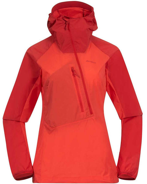Bergans Cecilie Light Wind Anorak W (2553) energy red/red leaf
