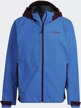 Adidas TERREX Gore-Tex Paclite Rainjacket shock blue/burgundy