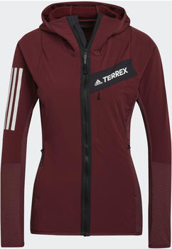 Adidas TechRock Flooce Wind Hooded Jacket burgundy