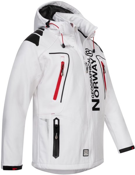Material & Pflege & Ausstattung Geographical Norway Techno Softshell Jacket white
