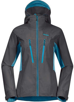 Bergans Cecilie Mountain Softshell Jacket (2554) solid dark grey/clear ice blue