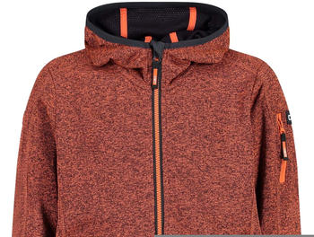 CMP Jungen-Sweatshirt mit Kapuze aus Knit Tech Fleece (30H5914) arancio-antracite