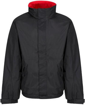 Regatta Men's Dover Fleece Lined Waterproof Insulated Bomber Jacket (TRW297_1CN) black/classic red