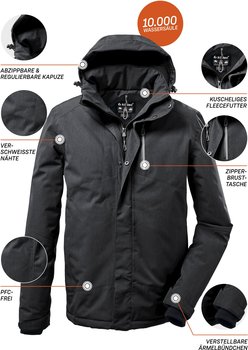 Killtec Kow 161 Men Jacket black – Hochwertige Materialien und durchdachtes Design