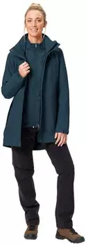 VAUDE Women's Idris 3in1 Parka III dark sea – VAUDE Women"s Idris 3in1 Parka III dark sea: Vielseitigkeit für jede Jahreszeit