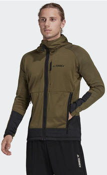 Adidas Terrex Hiking Tech Hooded Fleece Jacket focus olive