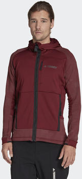 Adidas Terrex Hiking Tech Hooded Fleece Jacket shadow red