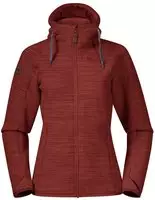 Bergans Damenjacke Hareid Fleece Weinrot XS