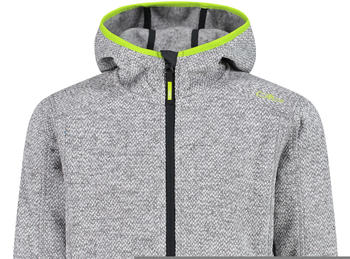 CMP Boy Fleece Jacket Fix Hood (3H60844) grey/acido