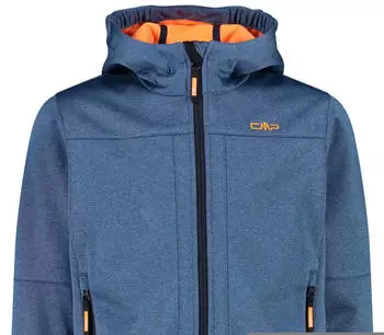 CMP Boys Softshelljacket Fix Hood (3A00094M) bluestone melange