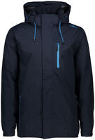 CMP 30X9727-N950-46, CMP MAN Jacket Zip Hood With Ventilation black blue (N950) 46