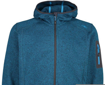 CMP Man Jacket Knitted Fix Hood (3H60847N) deep lake/antracite