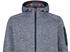 CMP Man Jacket Knitted Fix Hood (3H60847N) blue ink/storm/arancio