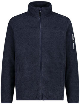 CMP Men's Fleece Jacquard-Knit-Tech Jacket (38H2237) black blue/ice
