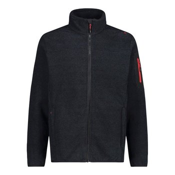 CMP Men's Fleece Jacquard-Knit-Tech Jacket (38H2237) titanio/nero