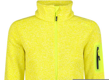 CMP Knitted Melange Fleece Jacket (3H14746) limone-bianco