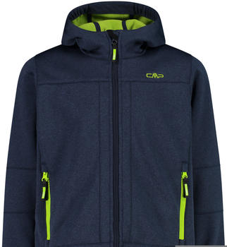 CMP Kid Jacket Fix Hood (3A00094M) b.blue-mel.-limegreen