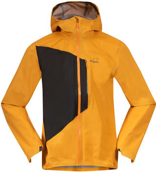 Bergans Y Lightline Air 3 L Shell Jacket Men mango yellow/dark shadow grey