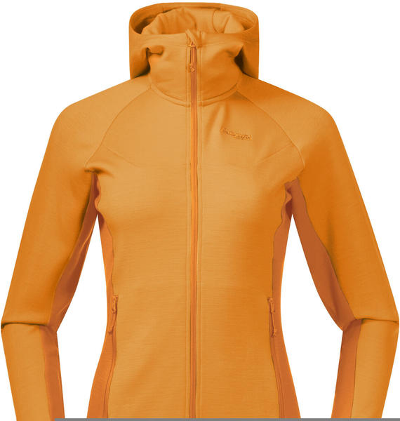 Bergans Cecilie Wool Hood Jacket lush yellow/cloudberry yellow