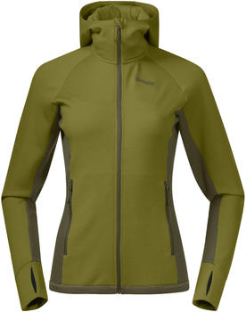 Bergans Cecilie Wool Hood Jacket trail green/dark olive green