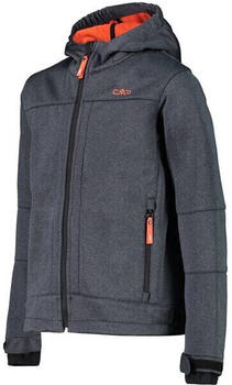 CMP Kid Jacket Fix Hood (3A00094M) asphalt mel.-grenadine