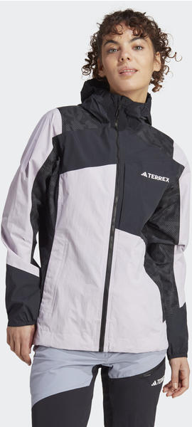 Adidas Woman TERREX Xperior Hybrid RAIN.RDY Rain Jacket silver dawn/black (HN2913)