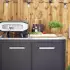Cozze Outdoor Küche 120 x 60 x 90 cm schwarz (90526)