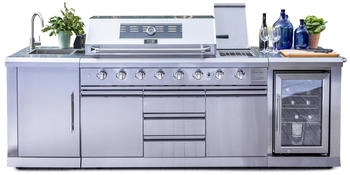 Ondis Outdoork&uuml;che Gasgrill Set + K&uuml;hlschrank + Sp&uuml;le