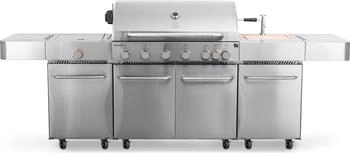 G21 Nevada BBQ Kitchen Premium Line Gasgrill 8 Brenner + Druckminderer G21-6390340