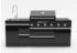 Goriller BLACKBACK S8 Outdoor-Küche Gasgrill Waschbecken Edelstahl schwarz