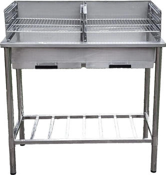 J&W Grilltisch aus Edelstahl Outdoorküche