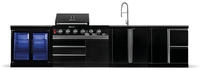 GORILLER&reg; BLACKBACK L3 Outdoor-K&uuml;che, Gasgrill mit Doppel-K&uuml;hlschrank,