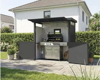 Konsta Grillhaus Konsta aufklappbare Frontseite 230 x 113 x 222 cm anthrazit