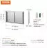 VEVOR Grill-Zugangstür Doppeltür, Edelstahl bündig eingebaut, 863x482x46mm