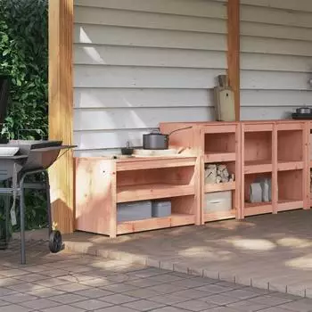 vidaXL Meppel Outdoor-Küchenschrank-Set, 2-tlg., Douglasie massiv (3196133)