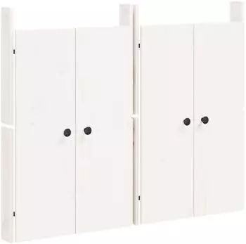 vidaXL MEPPEL Outdoor-K&uuml;chent&uuml;ren 2 Stk., wei&szlig;, 50x9x82cm, Kiefer massiv (832360)