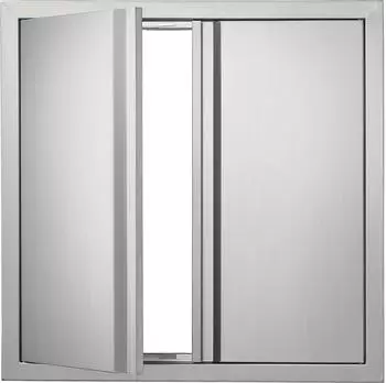 VEVOR Grillinsel Zugangstür Doppeltür Edelstahl 610x610mm