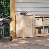 vidaXL Au&szlig;enk&uuml;chenschrank MEPPEL Nat&uuml;rlicher Douglas 55 x 55 x 92 cm