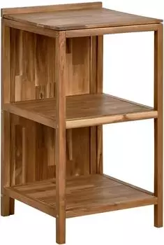 Beliani Venosa Outdoor-Kücheninsel Akazienholz braun 50x50x90cm mit Regalen