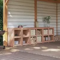 vidaXL Au&szlig;enk&uuml;chenschrank MEPPEL 4 stk. Nat&uuml;rlicher Douglas