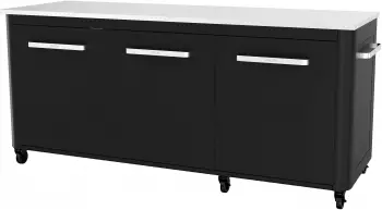Cozze Outdoor Sideboard 210 x 67 x 90 cm schwarz (90528)