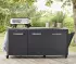 Cozze Outdoor Sideboard 210 x 67 x 90 cm schwarz (90528)
