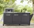 Cozze Outdoor Sideboard 210 x 67 x 90 cm schwarz (90528)
