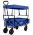 Arebos Bollerwagen mit Dach, Handwagen, Transportkarre, Gerätewagen blau