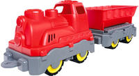BIG 800055784, BIG Power Worker Mini Zug mit Wagon (800055784) Silber/Rot