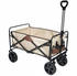 MUWO Faltbarer Bollerwagen 100L beige/braun