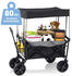 EASYmaxx Bollerwagen mit Dach anthrazit schwarz